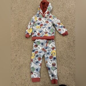 2T Sesame Street Elmo Cookie Monster sweat set
